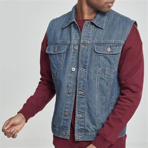 Urban Classics Veste Jean Sans Manches Tb514 Bleu Denim