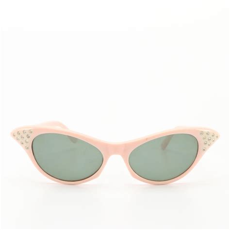 Rhinestone Embellished Cat Eye Vintage Sunglasses Ebth