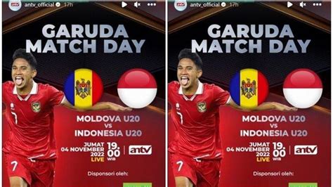 Jadwal Timnas U Indonesia Vs Moldova Siaran Live Antv Di Laga Kedua