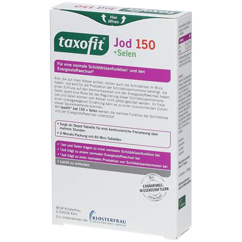 Taxofit Jod Selen Depot Tabletten St Shop Apotheke