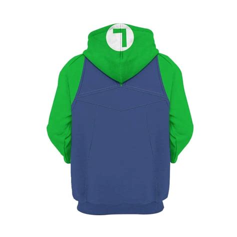 Super Mario Bros Luigi Game Character Green Hoodie 3d Printed Hooded P