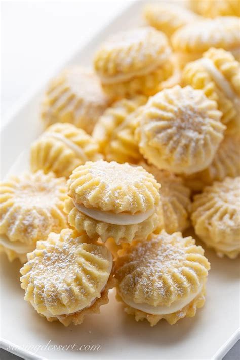 Lemon Cookies With Lemon Cream Filling Saving Room For Dessert