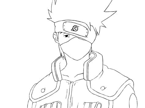 Kakashi Line Art By Uchihasasuke Kun On Deviantart