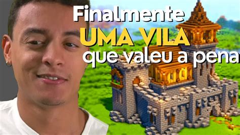 Encontrei Uma Vila Castelo No Minecraft Youtube