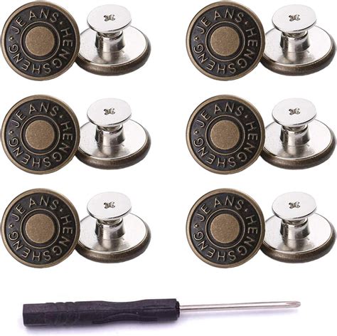 Tszyym 120 Sets Buttons For Jeansno Sew Removable