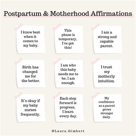 Postpartum Motherhood Affirmations