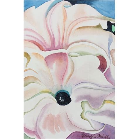 Georgia O'Keeffe watercolor on canvas on c/b American