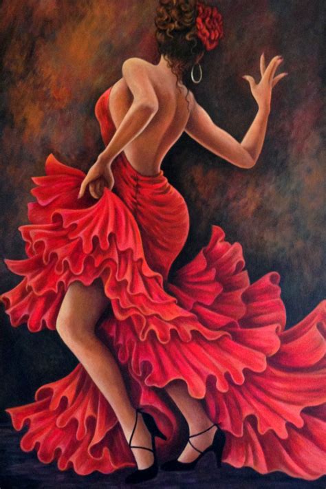 Flamenco Dancer Etsy Spanish Dancer Spanish Art Dancers Art