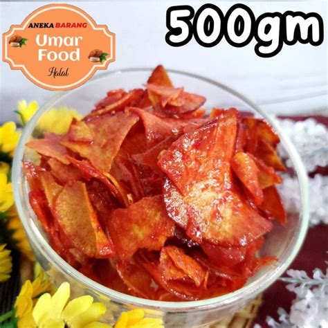 500gm Kerepek Ubi Pedas Basah Kerepek Ubi Sambal Kerepek Ubi Pedas