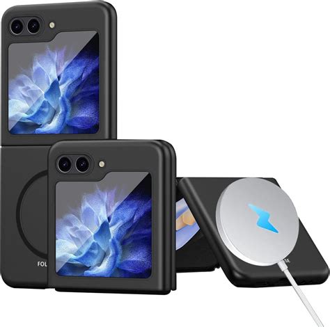 NINKI Compatible Z Flip 5 Case With Wireless Charging Magnetic