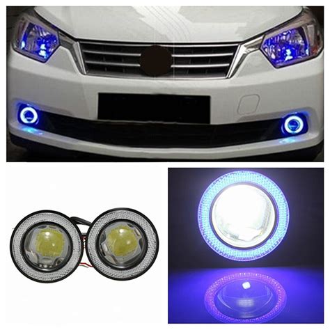 V Led Phare Antibrouillard Projecteur Angel Yeux Anneau Lumi Re