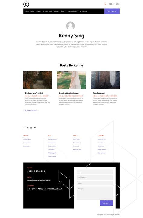 Download a Free Brokerage Firm Theme Builder Pack for Divi