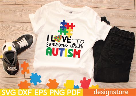 Autism Svg I Love Someone With Autism Graphic By FunnySVGmax Creative