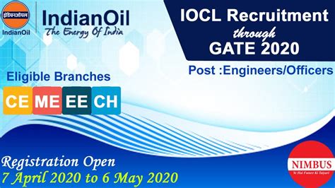 IOCL Recruitment Through GATE Post Name Engineers Officers GATE