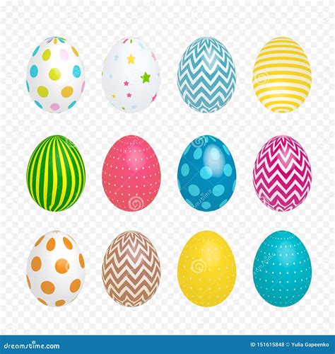 Huevos Pintados Hermosos Para Pascua En Fondo Transparente Ilustraci N