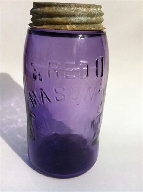 Pin By A Mcguire On Purple Glass Ball Mason Jars Antique Glass Bottles Old Glass Bottles