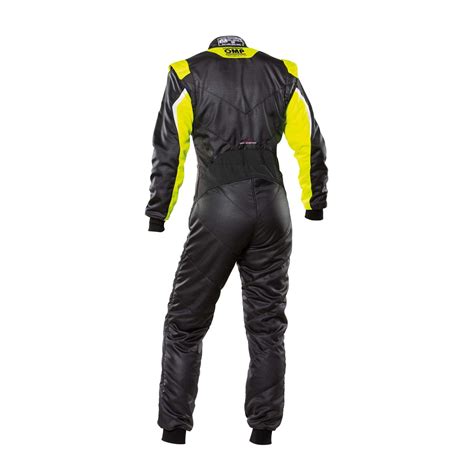 Omp Italy Tecnica Evo My Racing Suit Black Yellow Fia Homologation