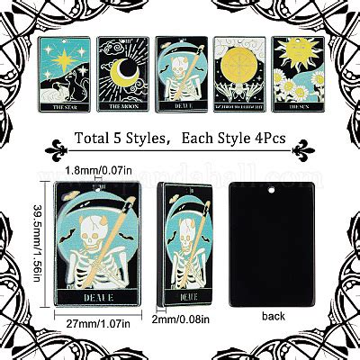 Shop Sunnyclue Box Pcs Tarot Charms Bat Charms Sun Moon Star Charm