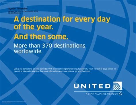 United Airlines Flight Schedule PDF