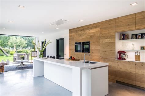 Moderne Warme Houten Keuken Modern Kitchen Design Interior Design