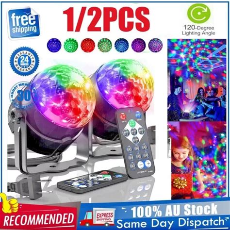 2X USB DISCO Lights Party DJ LED RGB Stage Lamp Strobe Crystal Magic