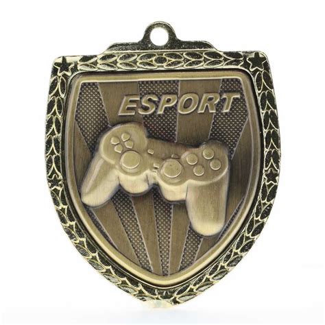 Esports Shield Medal Mm Gold Esports Awardsandtrophies Au