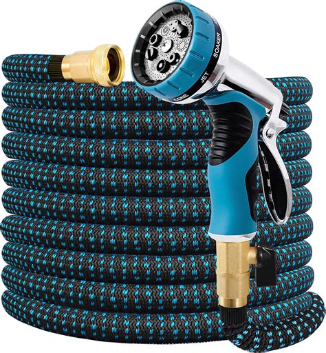 Expandable Garden Hose 75 Ft Water Hose With 9 Function Nozzle And Durable 3 Layers