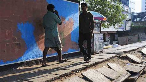 Footpath Expansion At Snails Pace The Hindu