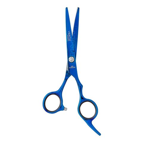 Tesoura Profissional Fio Navalha Vertix Blue Titanium Prasalao