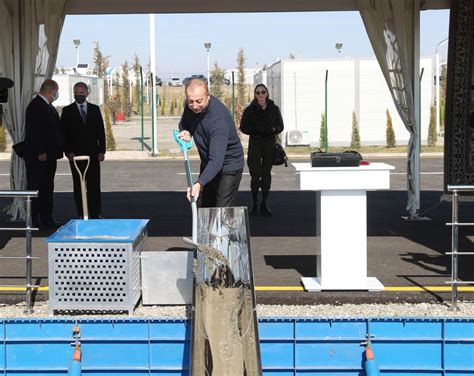 President Aliyev Breaks Ground for First Production Units in Karabakh ...