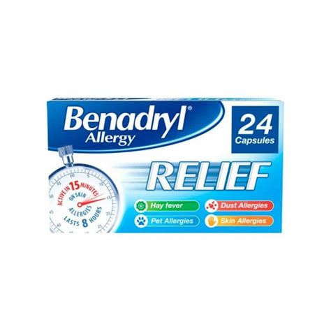 Benadryl Allergy Relief Capsules | Buy Online