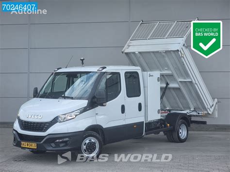 IVECO Daily 35C14 Automaat Kipper Met Kist Dubbel Cabine 3 5t Trekhaak