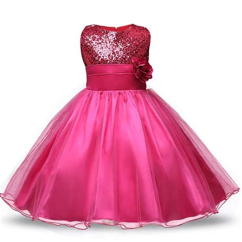 Sequins And Organza Skirt Flower Girl Dress