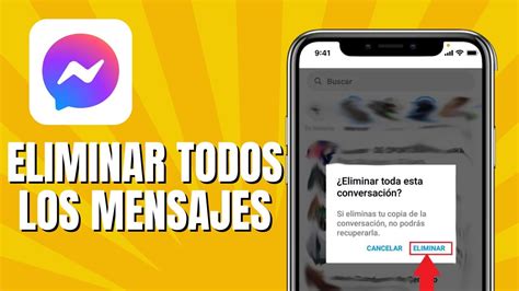 C Mo Eliminar Todos Los Mensajes De Messenger Youtube