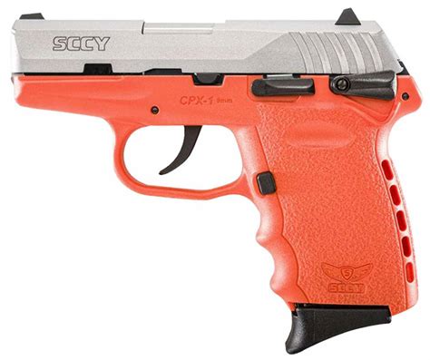 Sccy Industries Cpx1ttor Cpx 1 9mm Luger 3 10 10 1 Stainless Steel Slide Orange Polymer Grip