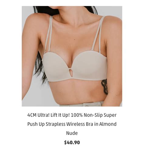 Iminxx Cm Ultra Lift It Up Non Slip Super Push Up Strapless Wireless Bra In Almond Nude