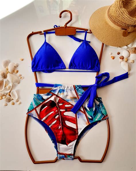 High Waist Brazilian Triangle Bikini by Paixão Fruit Beachwear No 360 Etsy
