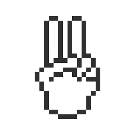 Premium Vector Human Hand Gesture Pixel Art