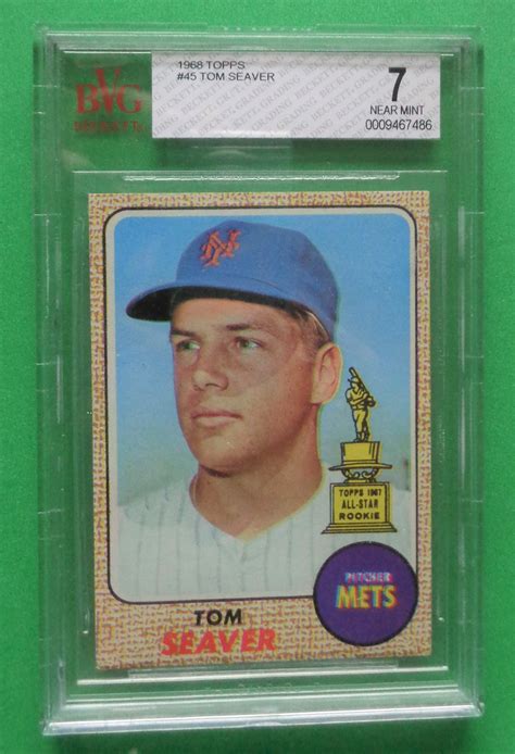 Lot Detail 1968 Topps Tom Seaver Mets Card 45 All Star Rookie BVG 7