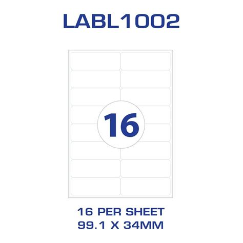 Per Sheet Label Template