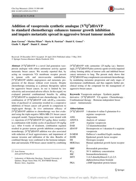 Addition Of Vasopressin Synthetic Analogue V4Q5 DDAVP To Standard