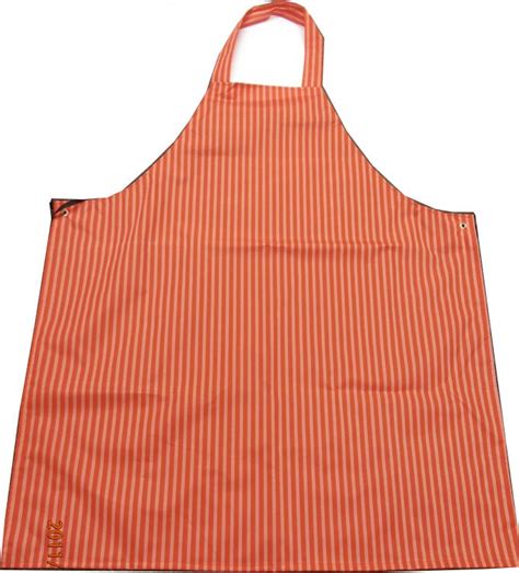 Dennys Redwhite Striped Waterproof Pu Bib Apron Joynsons