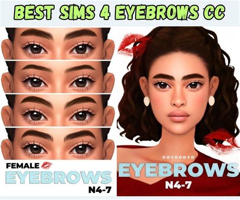 27 Gorgeous Sims 4 Eyebrows CC Realistic Brows Maxis Match Brows In