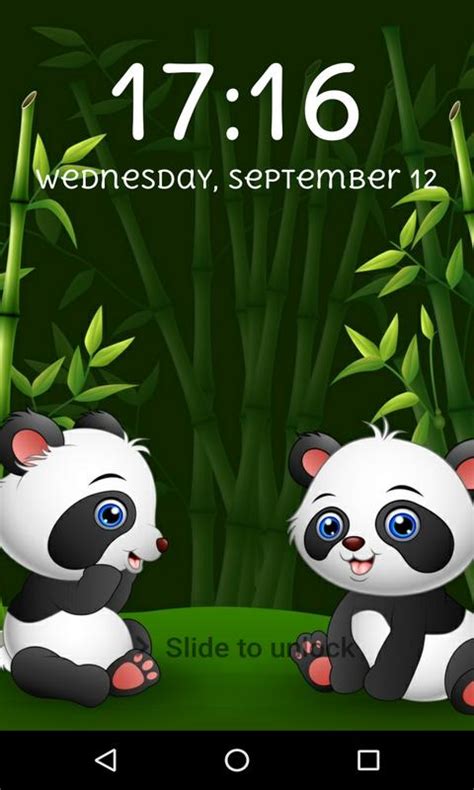 Panda Lock Screen Cute Panda Wallpaper Pour Android Téléchargez Lapk