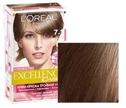 Краска для волос Лореаль Экселанс Крем 7.1 Русый пепельный | Лучшая ...
