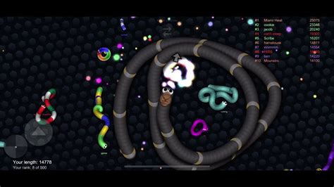 St On The Leaderboard With Nearly K Slither Io Youtube