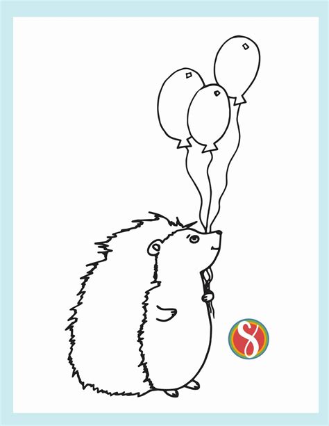 Free Balloon Coloring Pages — Stevie Doodles