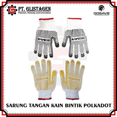 Jual Sarung Tangan Kerja Polkadot Bintik Working Gloves Alat Safety