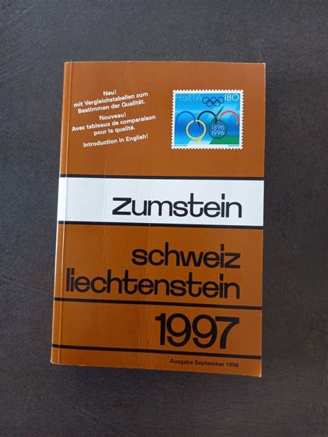 Zumstein Katalog Schweiz Liechtenstein 1997 Kaufen Auf Ricardo