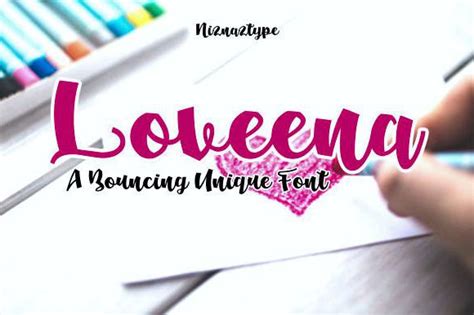 Loveena Font By Niznaz Graphic Studio · Creative Fabrica